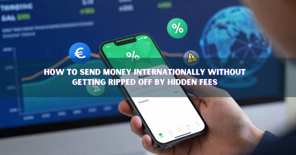 How to send money internationally without hidden fees graphics and mobile device presentation