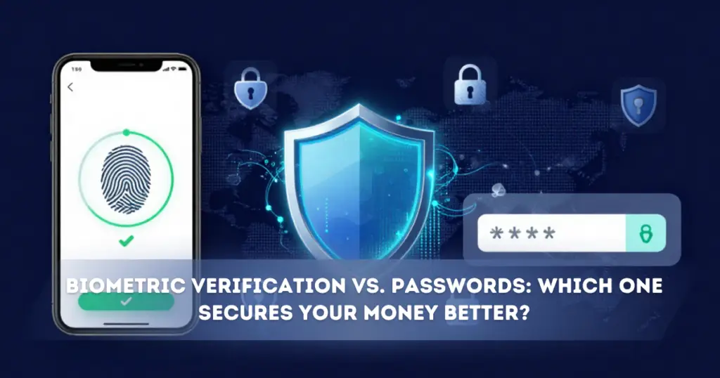 biometric verification vs passwords mobile banking security interface
