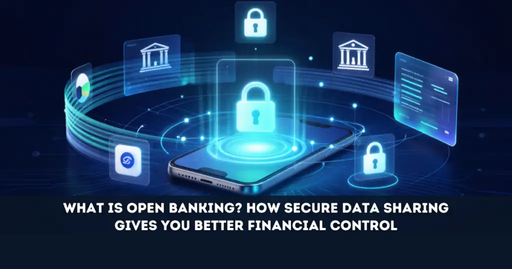 Open Banking secure data sharing API dashboard tracking financial control interface