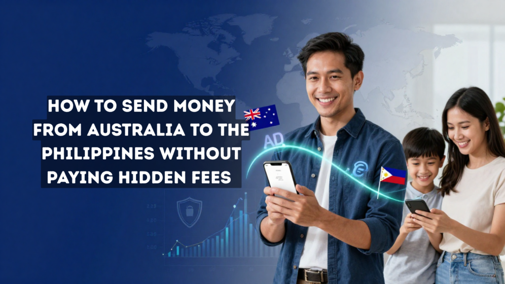 Filipino worker in Australia sending money digitally to family in the Philippines through a secure international money transfer.